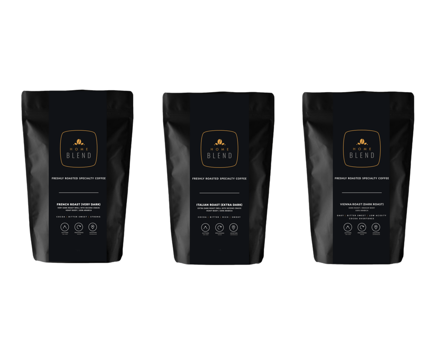 Dark Roast Assortment Pack Home Blend Coffee Roasters