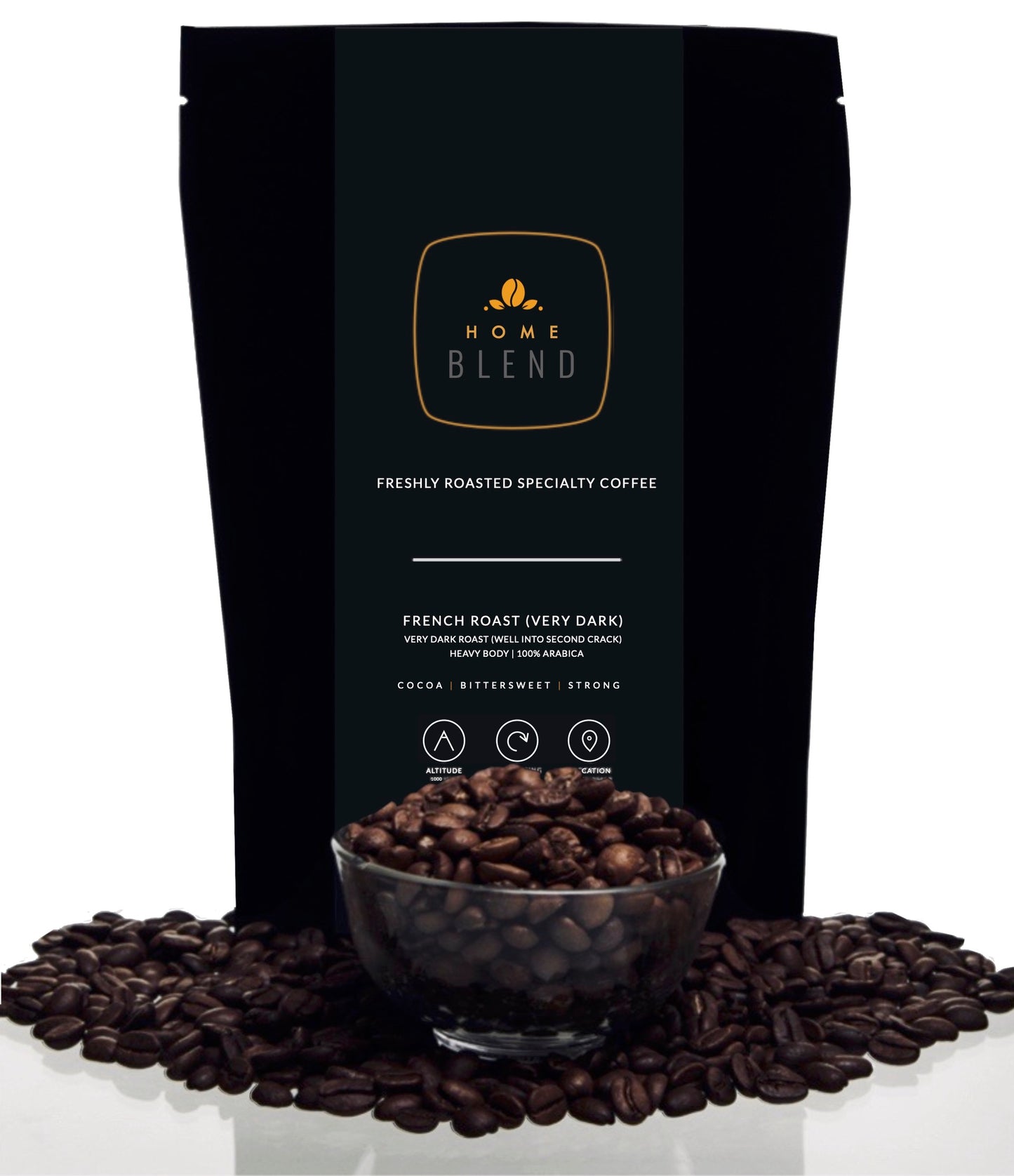 French Roast Very Dark Roast Home Blend Coffee Roasters