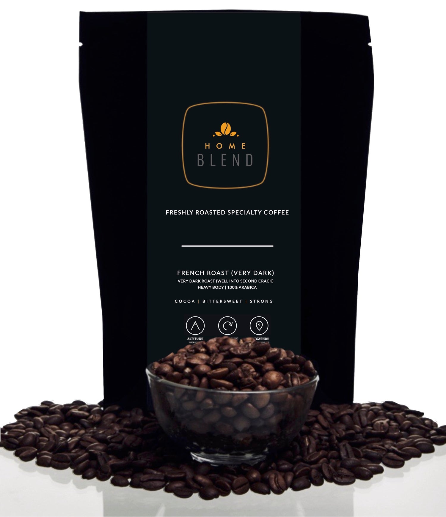 French Roast Very Dark Roast Home Blend Coffee Roasters