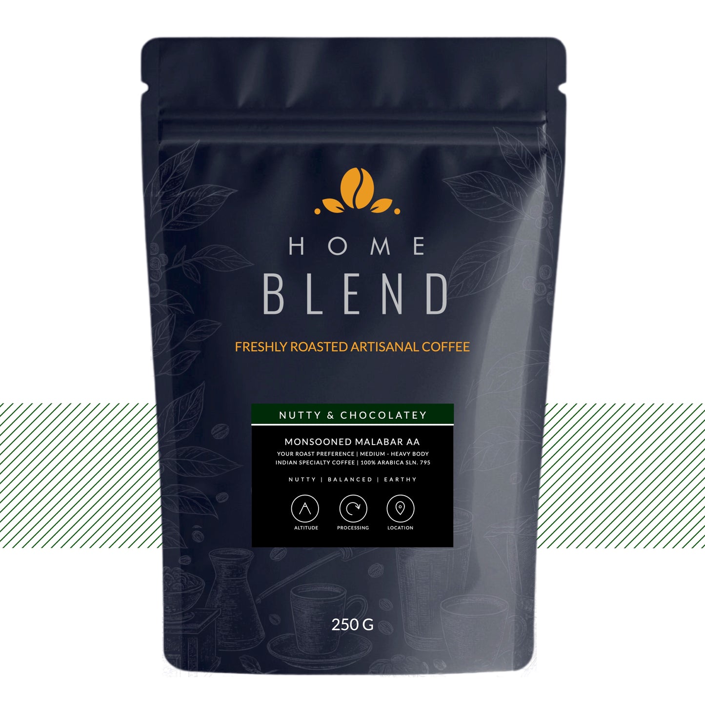 Home Blend Coffee Roasters Monsooned Malabar 250g