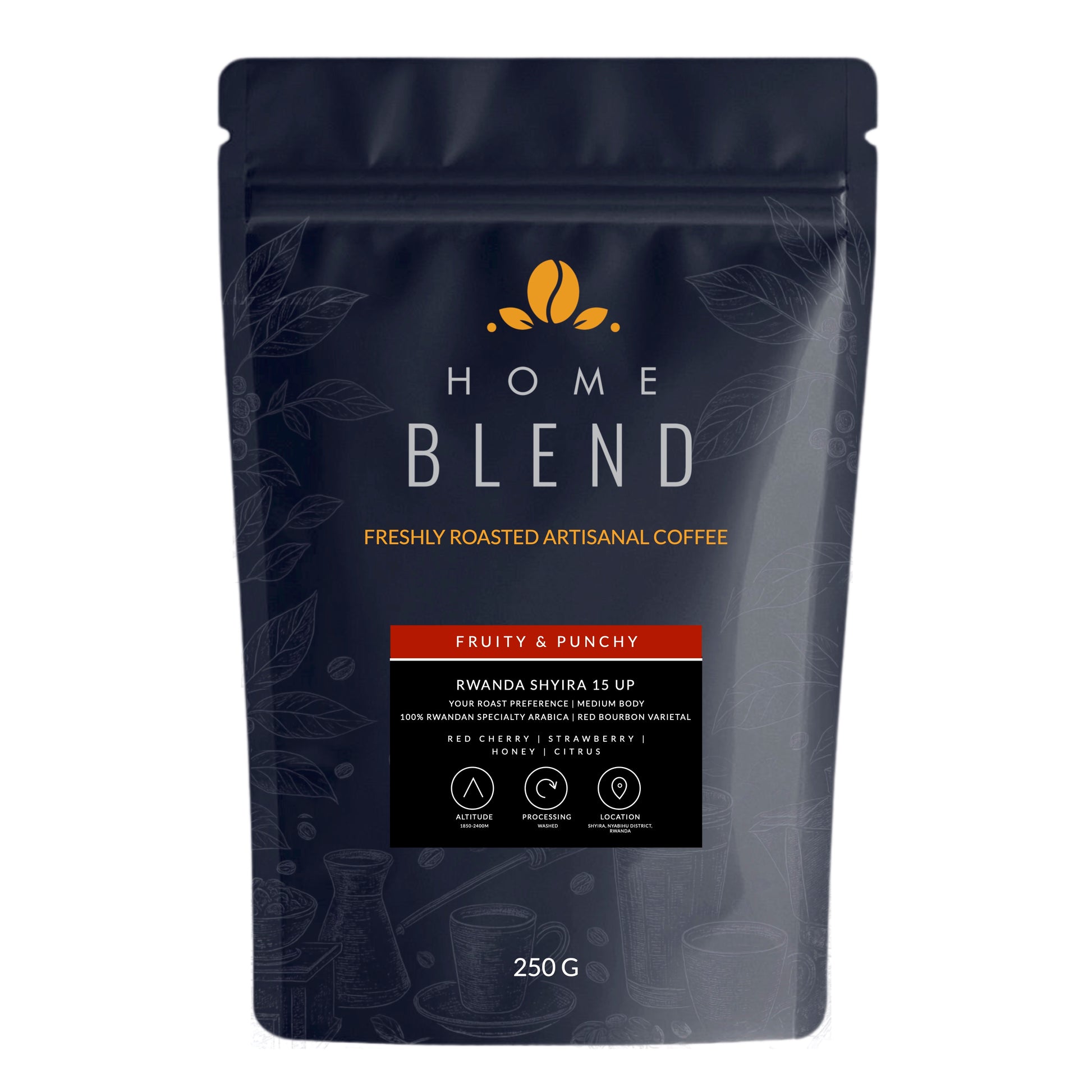 Home Blend Coffee Roasters Rwanda Shyira 15 Up
