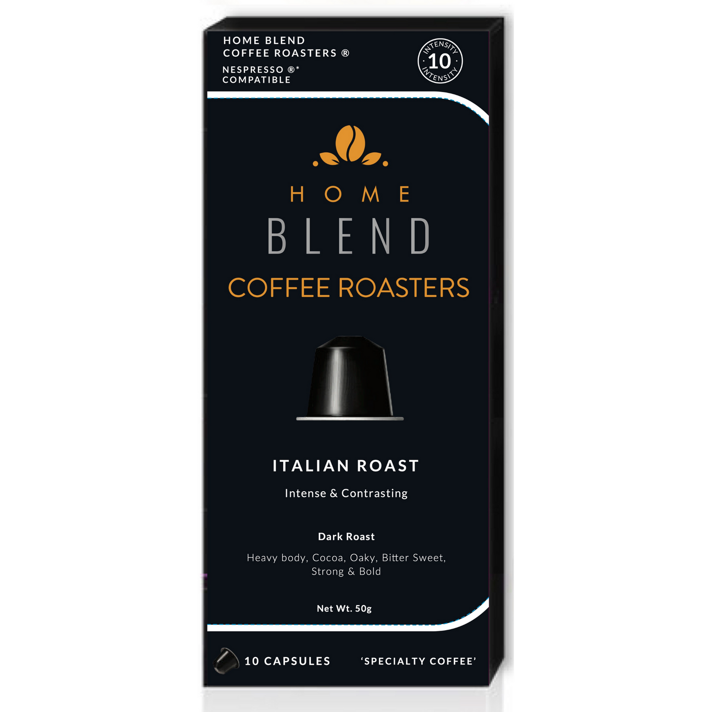 Italian Roast - Aluminium Coffee Pods / Capsules - Pack of 10