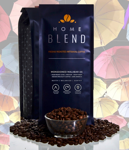 Monsooned Malabar AA Home Blend Coffee Roasters 1 KG Bag
