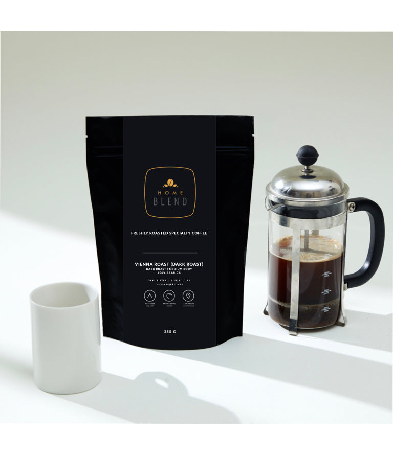 Whole Bean | Vienna Roast (Dark Roast) | 100% Arabica | Pack of 250g-home-blend-coffee-roasters.myshopify.com-Whole Beans-Home Blend Coffee Roasters