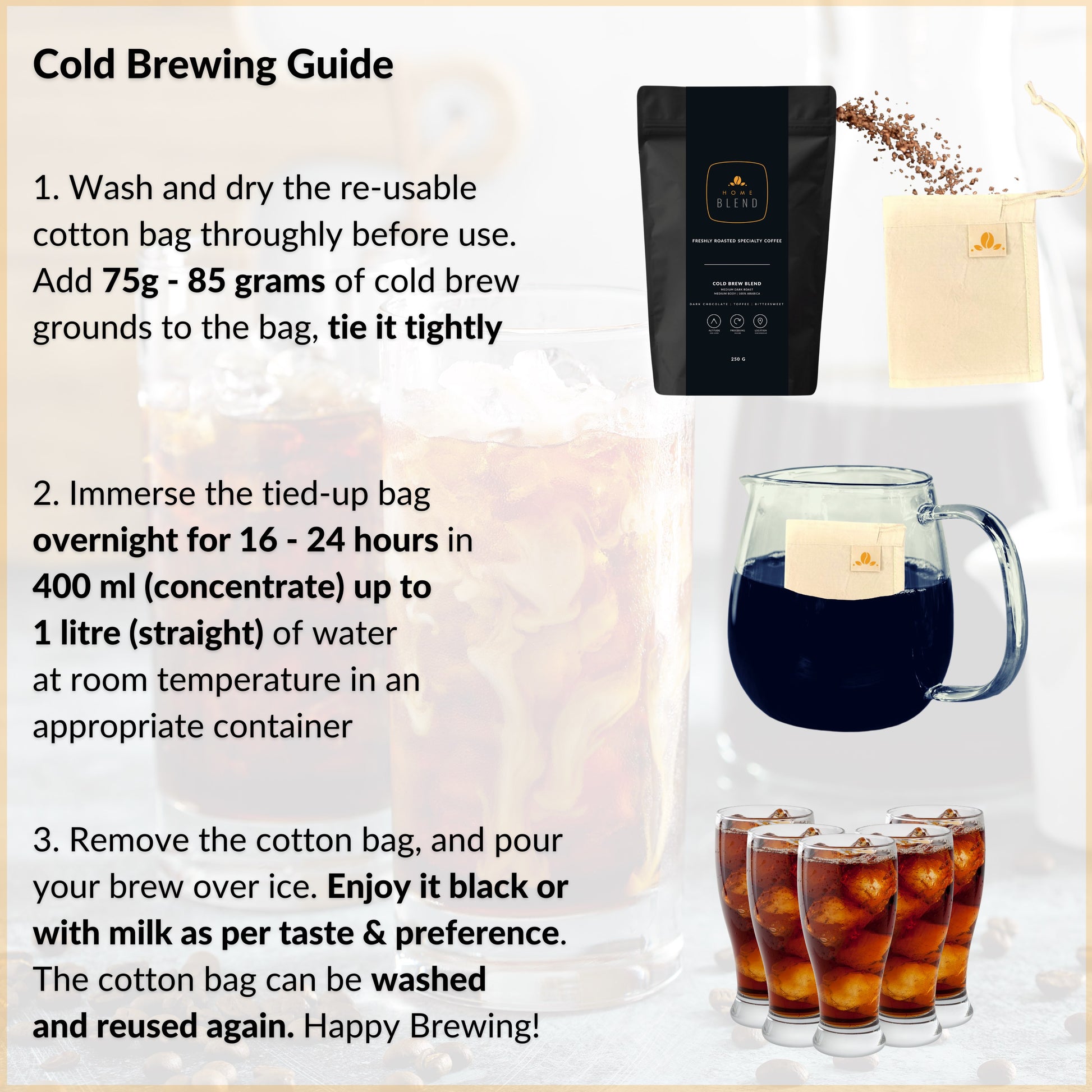 Cold Brew Coffee Brewing Guide Home Blend Coffee Roasters