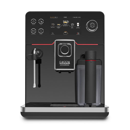 Gaggia Accademia Glass - One Touch Cappuccino Beans & Grounds Coffee Machine