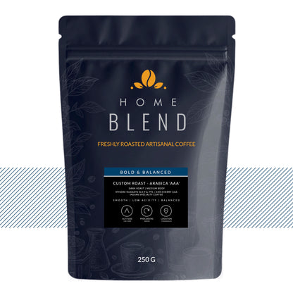 Whole Bean - Custom Roast Arabica 'AAA' + Cherry 'AAA' - Pack of 250g