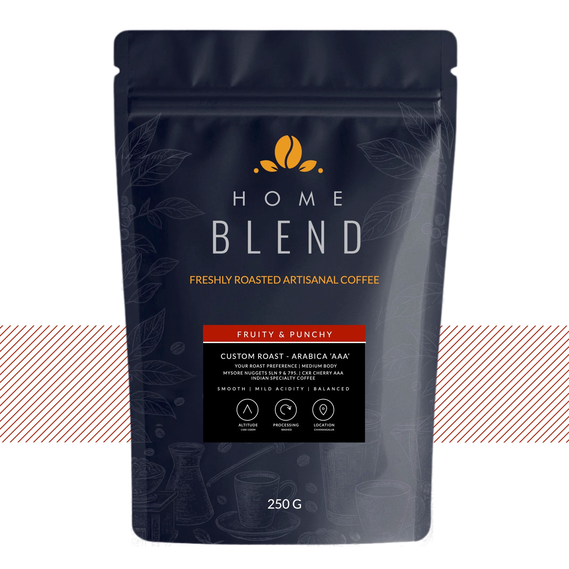 Home Blend Coffee Roasters Custom Roast 250g Medium Roast