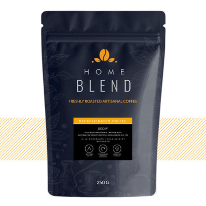 Home Blend Coffee Roasters Decaf Decaffeinated Coffee 250g