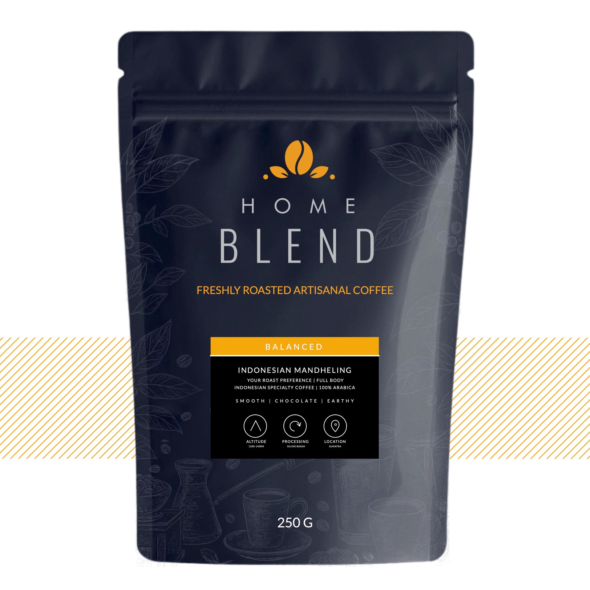 Home Blend Coffee Roasters Indonesian Mandheling Grade 1 Triple Picked 250g