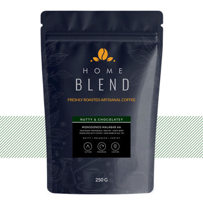 Home Blend Coffee Roasters Monsooned Malabar 250g