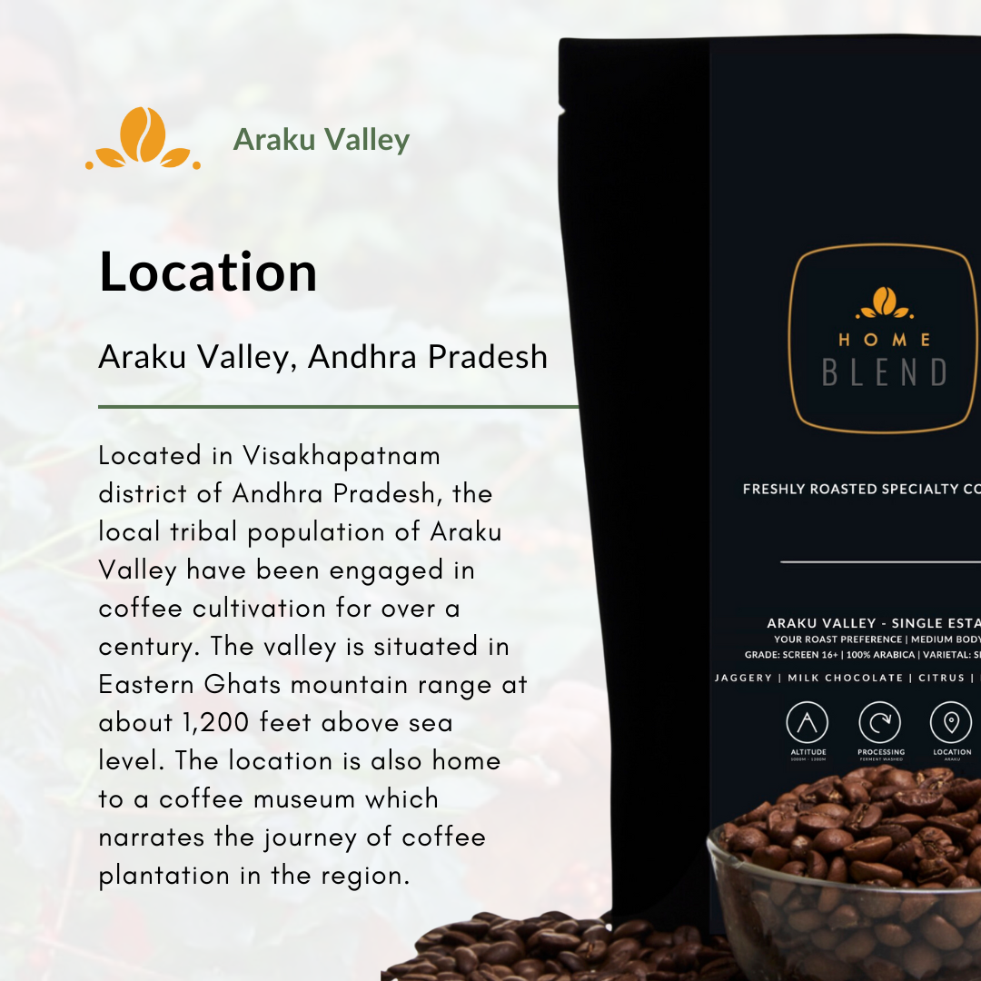 Location of Araku Valley- Home Blend Coffee Roasters