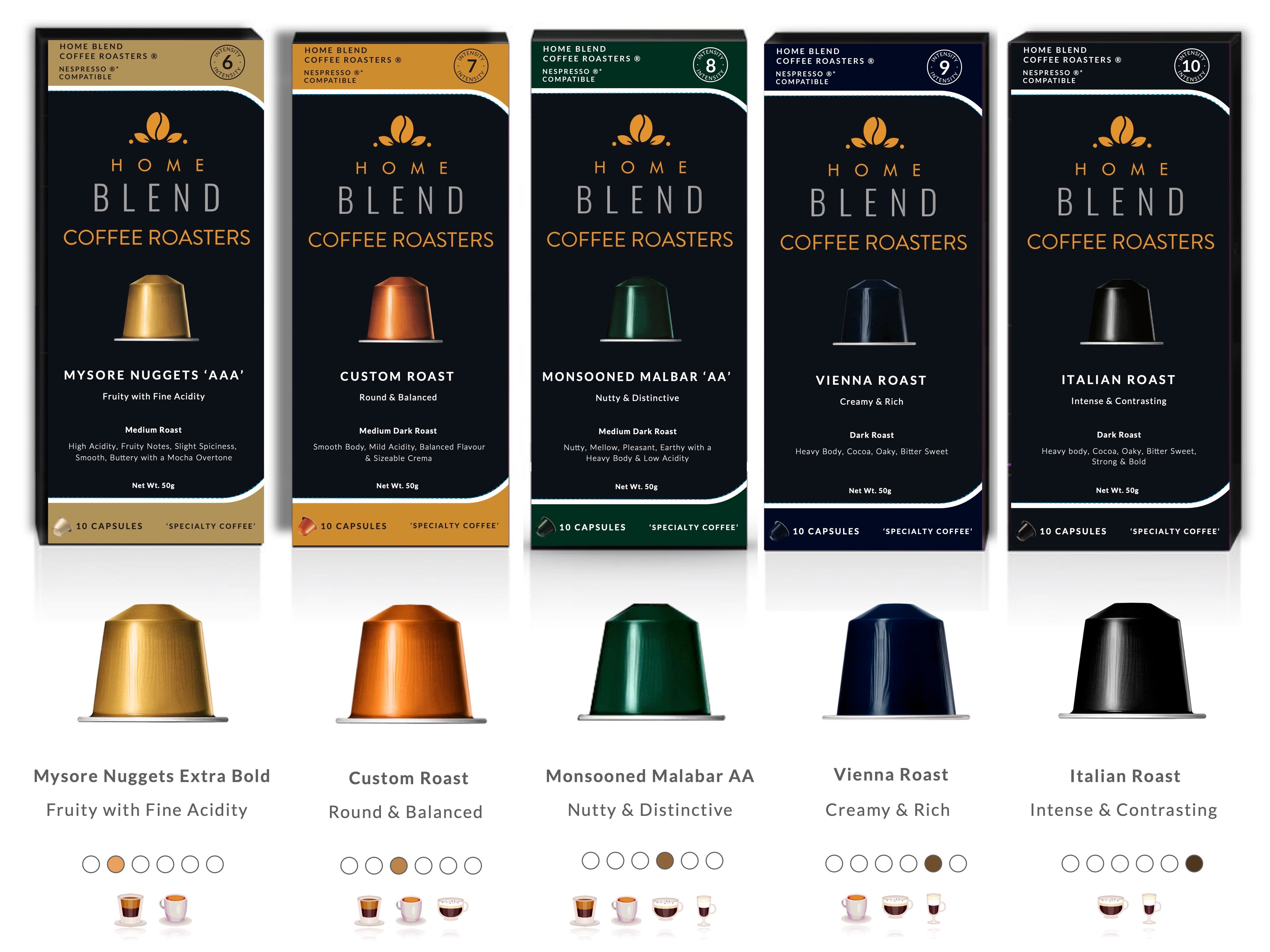 Coffee Pods & Capsules - Nespresso® Compatible – Home Blend Coffee