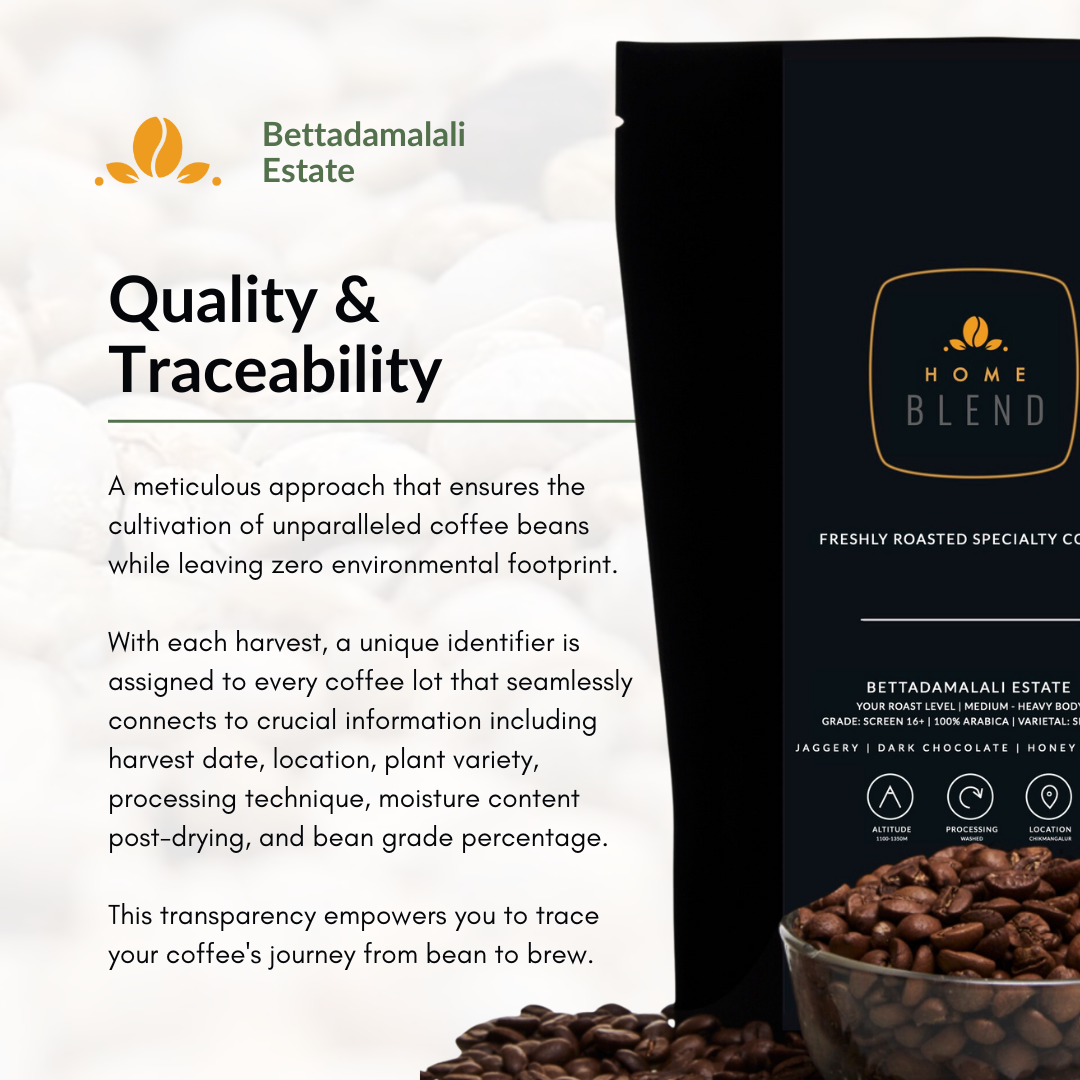 Quality And Traceability Bettadamalali Estate Home Blend Coffee Roasters