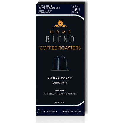 Vienna Roast - Aluminium Coffee Pods / Capsules - Pack of 10